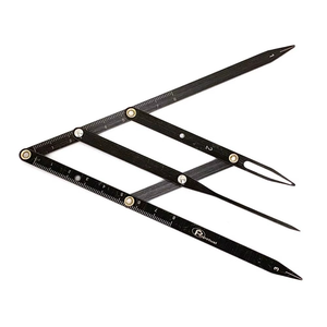 Regla de microblading para tatuajes con brazos flexibles, calibrador de proporción áurea para cejas, pinza de maquillaje permanente de acero, utilizable con plantillas. - Product Image 3