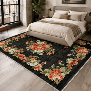 Netline Home Moonlit Heritage Dark Grey Washable <b>Rug</b> - Product Image 2