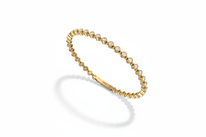 กำไลข้อมือทอง 14K ประดับเพชรแท้แบบลอยตัวสำหรับผู้หญิง - Product Image 3