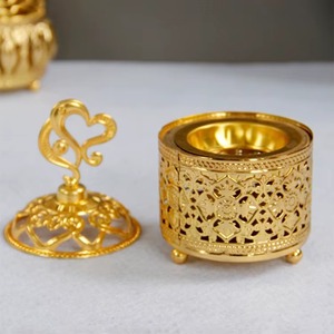 Difusor de Aroma de diseñador dorado hermoso árabe para decoración del hogar quemador de incienso elegante para Oriente Medio - Product Image 6