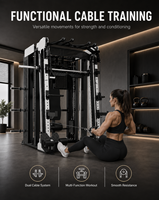 Máquina Smith Multifuncional para Entrenamiento Completo en Interiores, Rack de Fitness para Sentadillas y Press de Banca