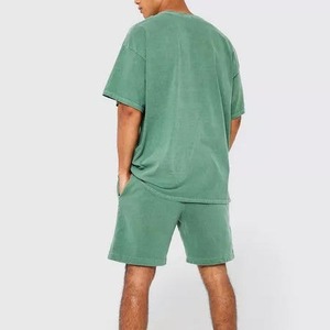 Ensemble short deux pièces imprimé du fabricant personnalisé Ensemble chemise et short pour hommes imprimé bouffant - Product Image 3