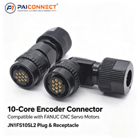 Connecteur d'encodeur servo PAICONNECT 10 broches, boîtier ABS, prise mâle/femelle, IP20, forme rectangulaire/ronde, compatible FANUC