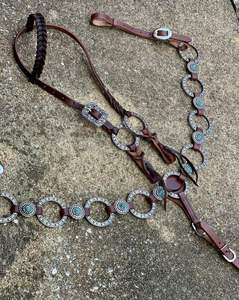 Ensemble de sellerie en cuir occidental de qualité supérieure, ensemble de bride et de collier de poitrail pour cheval durable pour l'entraînement quotidien et l'utilisation à la ferme - Product Image 6