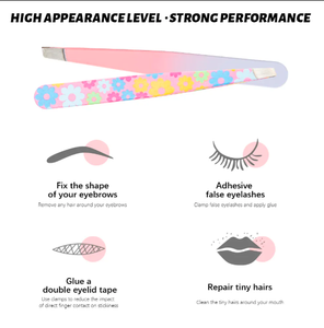 Pinzas de cejas de acero inoxidable inclinadas profesionales con herramienta de manicura de Punta puntiaguda de Pakistán - Product Image 4