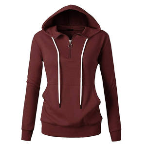 Meilleure vente grande taille sweats à capuche pour femmes coupe-vent et respirant style fermeture éclair à capuche pour la saison automne et hiver - Product Image 1