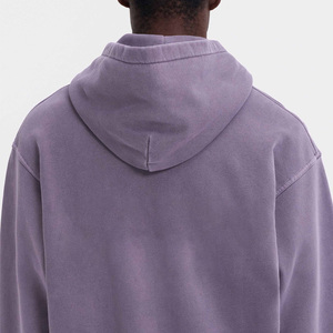 Sudaderas con capucha lavadas con ácido de primera calidad al por mayor Sudadera con capucha con hombros caídos Sudadera con capucha funcional y cremallera de gran tamaño Sudadera con capucha de peso pesado para hombres - Product Image 6