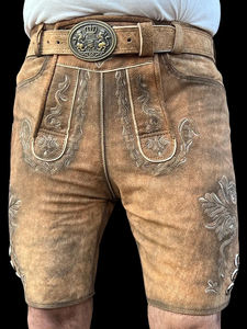 2025 estilo alemán Lederhosen para hombres Oktoberfest ropa pantalones cortos bávaros tradicionales para marca al por mayor - Product Image 6