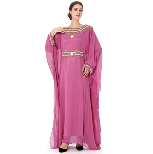 Nouveauté Kaftan Abayas de Dubaï pour femmes Vente en gros Vêtements musulmans islamiques Respirant Confortable Quatre saisons Eid et mariage - Product Image 4