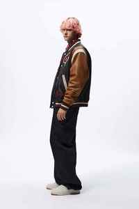 Hot Sale 2025 Baseball Varsity Men Jackets 100% Cotton Stand <b>Slim</b> Fit Embroidered <b>Patches</b> Personalized Letterman Jacket Custom - Product Image 4