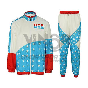 Conjunto de 2 piezas de cortavientos Vintage para hombre, gabardina ligera de los años 80, conjunto de ropa deportiva informal de manga larga con cremallera en el pecho - Product Image 1