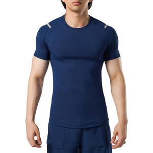 เสื้อยืดออกกำลังกายแบบรัดรูปทรงปกติ คุณภาพสูง ยืดหยุ่นได้ ผลิตจากผ้าฝ้าย 100% ระบายอากาศดี เป็นมิตรต่อสิ่งแวดล้อม เหมาะสำหรับการออกกำลังกาย ขายส่ง - Product Image 5