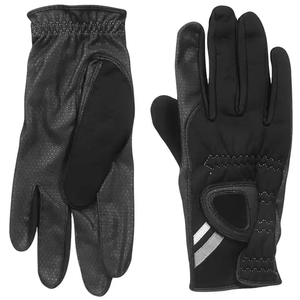 Gants de polo Gants de sport en cuir de fibre de carbone Gants noirs de polo équestre de cheval en gros durables - Product Image 1