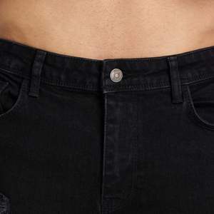 Vaqueros ajustados con spray para hombre, Vaqueros ajustados elásticos de tiro alto azul medio, ropa de calle informal para todos los días, Vaqueros ajustados para hombre - Product Image 3