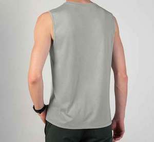 OEM Custom Lightweight Quick Dry Blank Muscle Bodybuilding Cutoff Sports Fitness Gym <b>Running</b> <b>Singlet</b> Tank Top for Men - Product Image 2