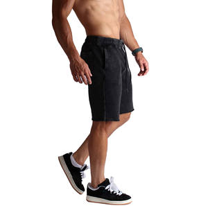 Pantalones cortos de sudor personalizados lavado con ácido servicios OEM último diseño pantalones cortos de sudor lavado con ácido hechos en Pakistán bordado de impresión - Product Image 5