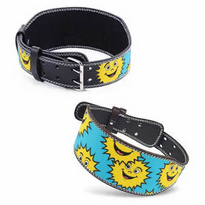 Cinturón de Gimnasio para Levantamiento de Pesas, Diseño Anime, 10MM, Cuero PU Suave, Resistente, Transpirable, Antideslizante, para Entrenamiento de Powerlifting - Product Image 4