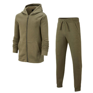 2024 Unisex Custom Logo 100% Polyester Jogging Suit Thick Heavy Tracksuit with Sweatpants Hoodie Winter Adult Collection for Men - Product Image 1