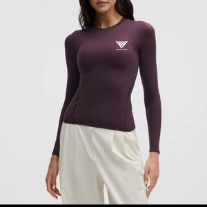 Camiseta Deportiva de Manga Corta para Mujer y Logotipo Personalizado, Suave, Cómoda, Ligera, Informal, para Gimnasio y Fitness - Product Image 1