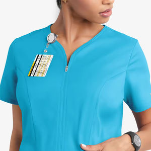 Tenues médicales pour femmes, blouses d'infirmière en polyester extensible, uniformes d'hôpital, chemise à lacets - Product Image 6