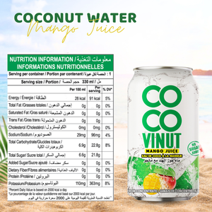 330ml Mango Coconut <b>Water</b> Vietnam OEM/ODM Beverage Factory, Wholesale Pricing, Free Samples, Brand Support - Product Image 3