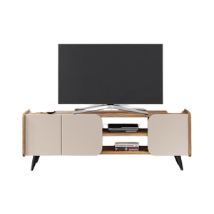 Soporte de TV Convertible LED de Lujo de Fabricante Turco, Estilo Europeo, Madera Beige, para Sala de Estar, Dormitorio, Hospital, Moderno, Popular - Product Image 1