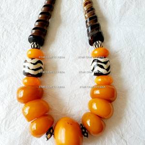 El mejor diseño para precios al por mayor, el mejor directo de fábrica, hermoso collar de cuentas de resina de moda para mujeres de India - Product Image 6