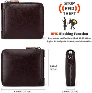 Cartera de Hombre de Microfibra Sintética con Cierre Corto, Diseño Moderno, Logotipo Personalizado, Alta Calidad OEM, Venta al Por Mayor, Bajo MOQ, Impresa con Múltiples Ranuras para Tarjetas - Product Image 2