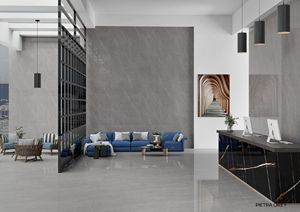 Vente en gros 1600*3200 cm Carrelages de sol en porcelaine grande taille avec 12 & 20 mm d'épaisseur Texture solide dure Design moderne de haute qualité - Product Image 2