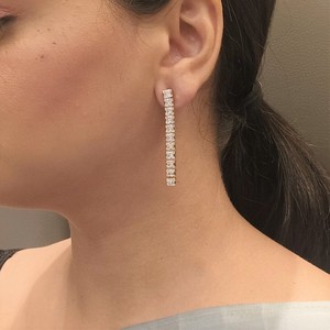 Indian Trandy Proveedor de joyería nupcial CZ Crystal Long Dangle Pendientes DE BODA Fabricante indio Conjunto de joyería para mujeres - Product Image 3