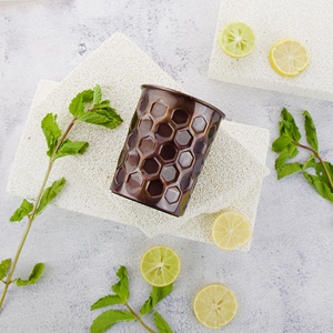 Taza de cobre puro más vendida, taza de cobre de cristal Julep de menta para beber con beneficio Ayurvédico, taza de cobre martillada - Product Image 4