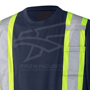 Venta al por mayor de manga larga OEM ropa de trabajo de secado rápido Hi Vis seguridad camiseta reflectante trabajo construcción reflectante Polo hombres camisetas - Product Image 2