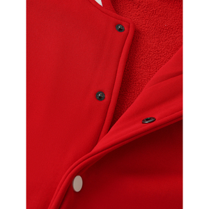 Chaqueta Varsity de Piel de Oveja Bicolor con Cierre de Cremallera Impermeable - Product Image 4