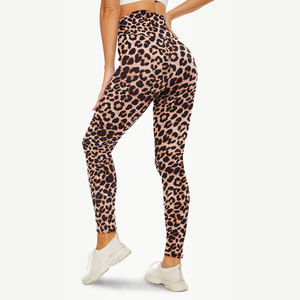 Custom Printed Leopard Workout Pocket <b>Leggings</b> for Women High Waist Durable Butter Soft Gym Yoga Tights Solid <b>Pattern</b> Pants - Product Image 2