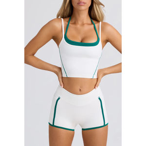 High Quality Custom Activewear <b>for</b> <b>Women</b> Sportswear Fitness <b>Yoga</b> Set-2 Piece Tank Top <b>Shorts</b> Ropa Woman - Product Image 1