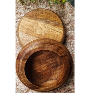 ชามไม้ทำด้วยมือคุณภาพสูงเหมาะสำหรับสลัดผลไม้และของว่างชามเสิร์ฟไม้ธรรมชาติสำหรับบ้านร้านอาหาร - Product Image 2