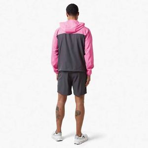 Ensemble deux pièces pour hommes coupe-vent zippé en nylon de sublimation survêtement coupe-vent personnalisé ensemble court et coupe-vent vente de gros - Product Image 6