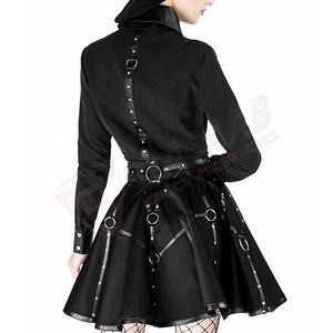 Mode respirante pour femmes-Corset en cuir noir gothique-Jupes - Product Image 5