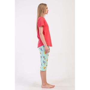 Ensemble de vêtements pour femmes P.SUPREM O YAKA KISA KOL ETEGI OVAL KAPRI - FUSYA - FUSYA - Product Image 4
