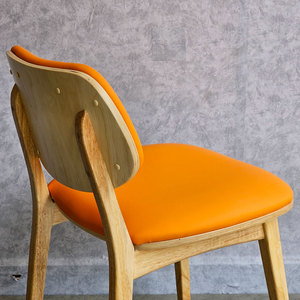 GCF169 Restaurant Furniture PLC <b>Chair</b> <b>with</b> Rubber Wood Frame and PU Leather Upholstery - Product Image 5