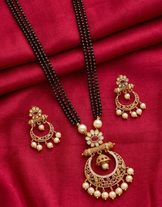 Elegant Rajwadi <b>Antique</b> Necklace With Designer High Polish Ethnic <b>Jewellery</b> For Women Party Wear Traditional Festive Occasions - Product Image 4