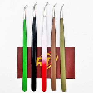 Pinzas de Precisión para Extensión de Pestañas, de Acero Inoxidable Ecológico, Antiestáticas, Duraderas, con Punta Puntiaguda, para Manicura, Marca Privada - Product Image 3