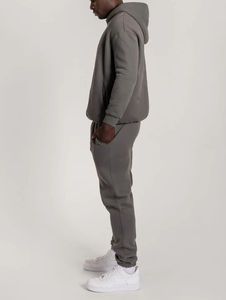 100% calidad superior estilo bordado hombres pantalones de chándal de gran tamaño y sudadera con capucha personalizada 100% algodón polar unisex conjunto con capucha - Product Image 6