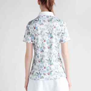 Polo de sport personnalisé pour femme en coton et élasthanne, respirant et performant - Product Image 6