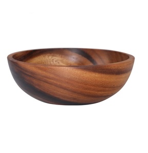 Cuencos de madera de acacia personalizados de Venta caliente vintage con acabado antiguo, cuenco de sopa para servir comida al mejor precio. - Product Image 3