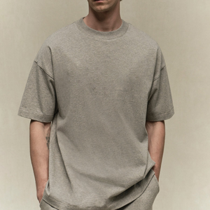 เสื้อยืดคอกลมสำหรับผู้ชายเสื้อยืดลำลองสีพื้นสำหรับผู้ชายเสื้อยืดคอกลมผ้าคอตตอน100% โลโก้แบรนด์ของคุณแบบกำหนดเอง - Product Image 4