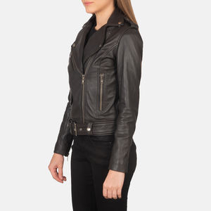 Abrigos de chaqueta de cuero de motorista PU transpirable de otoño e invierno para mujer para uso al aire libre y en motocicleta por damas - Product Image 2