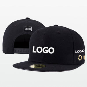 Chapeaux de sport classiques unisexes Snapback personnalisés avec logo brodé en 3D Polyester/coton à bord plat Chapeaux de fête en plein air Style de rue - Product Image 1