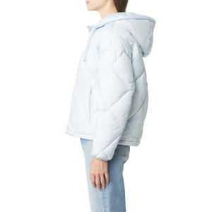 Chaquetas Acolchadas de Burbuja para Mujer, Invierno 2024, Más Vendidas, Color Sólido, Tejido Personalizado, Transpirables, Cálidas, Brillantes, con Capucha - Product Image 4