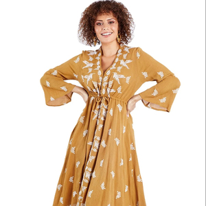 2024 mejor colección para mujeres Floral bordado tejido manga tres cuartos ropa elegante - Product Image 1